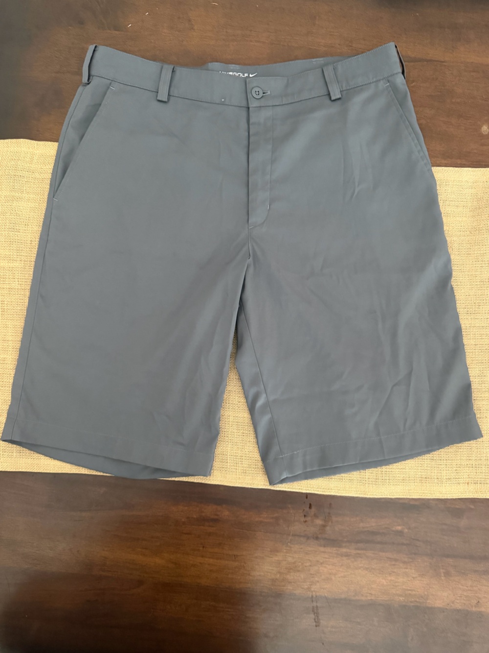 Nike dryfit tour performance Men's Slate Gray Flat-Front golf Athletic Shorts-33